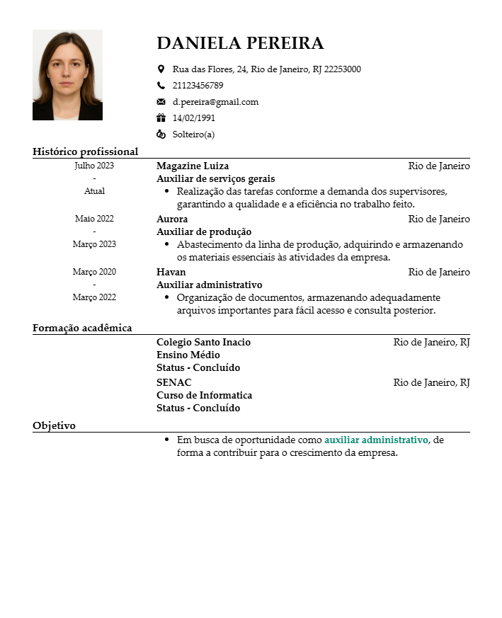 Modelo de Currículo